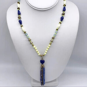 Stella & Dot Azure Tassel Necklace